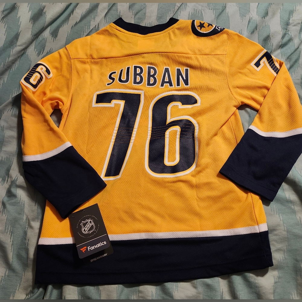 Nashville Predators P.K. Subban Fanatics NHL Hockey Jersey Boys Youth‎ L/XL NWT